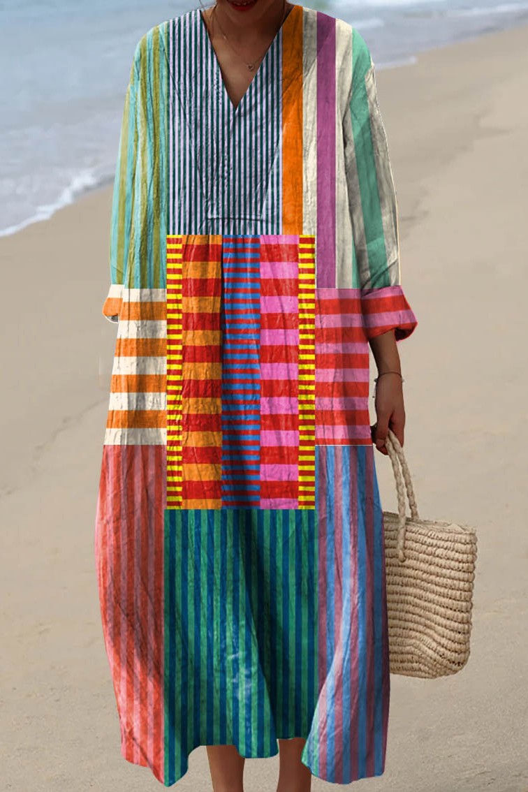 VESTIDO MIA WALK COLORBLOCK