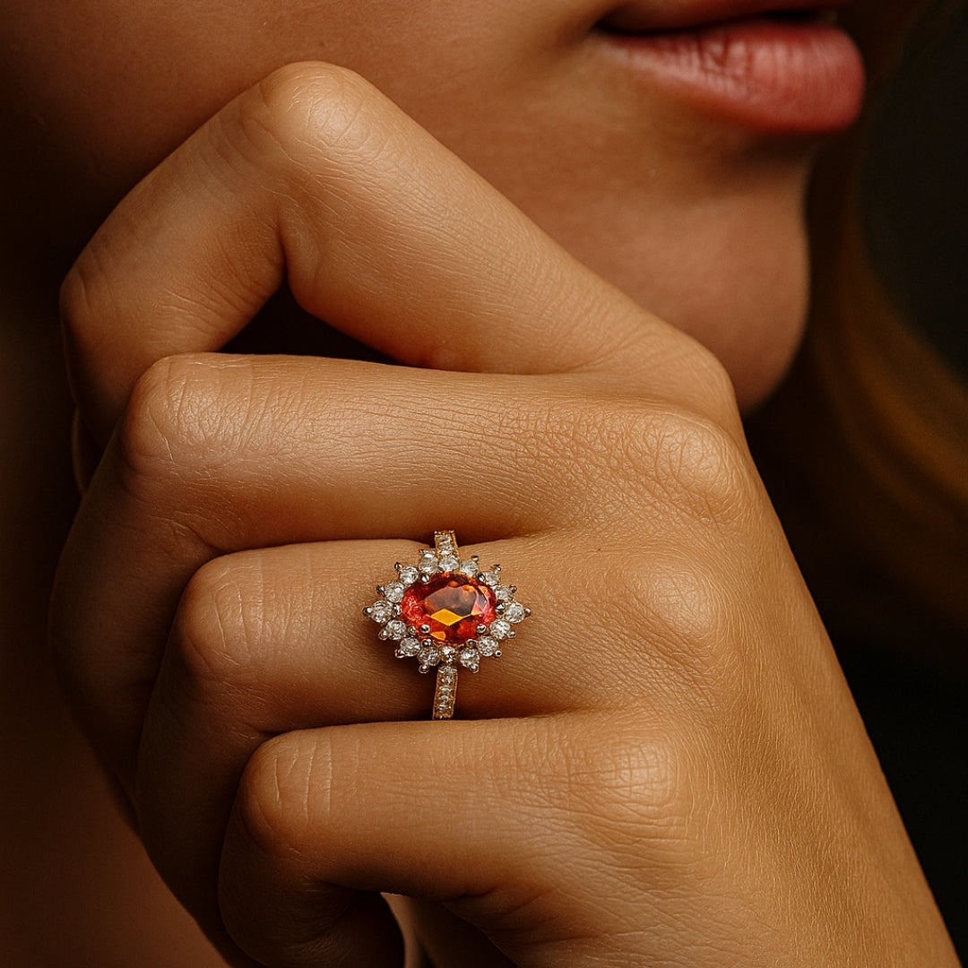 ANILLO VALENTINA ROCHE HALO RUBÍ