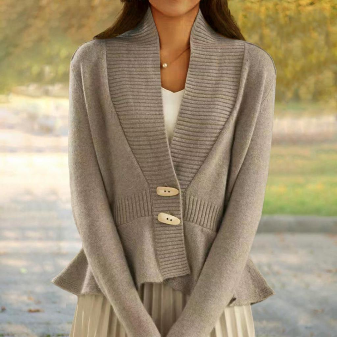 CÁRDIGAN DE PUNTO CON SOLAPA