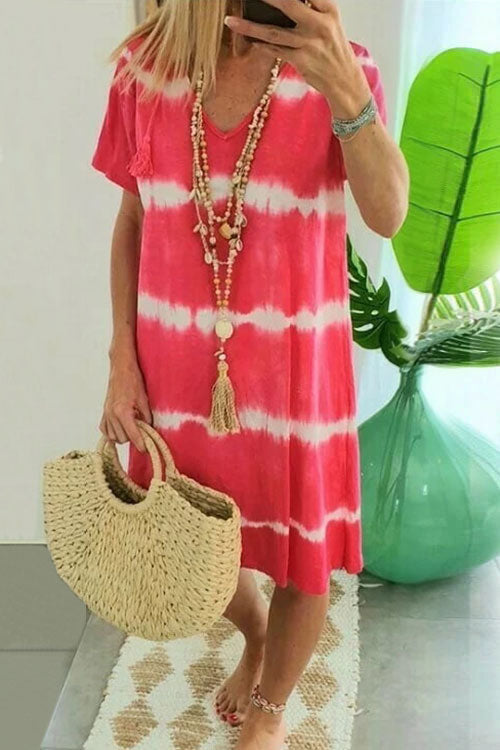 VESTIDO BOHO TIE-DYE DE VERANO · LIGERO, CHIC Y ATEMPORAL