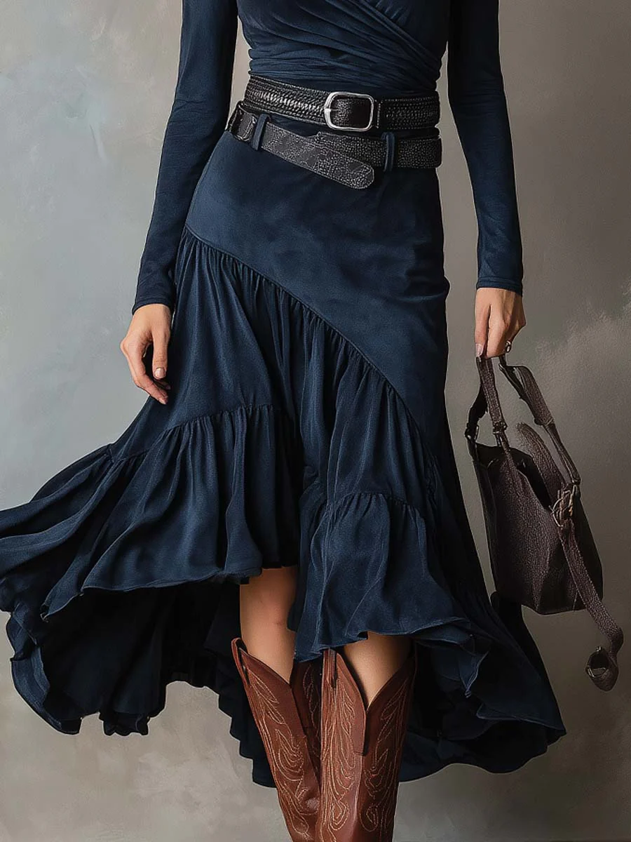 VESTIDO SIERRA NAVY WRAP
