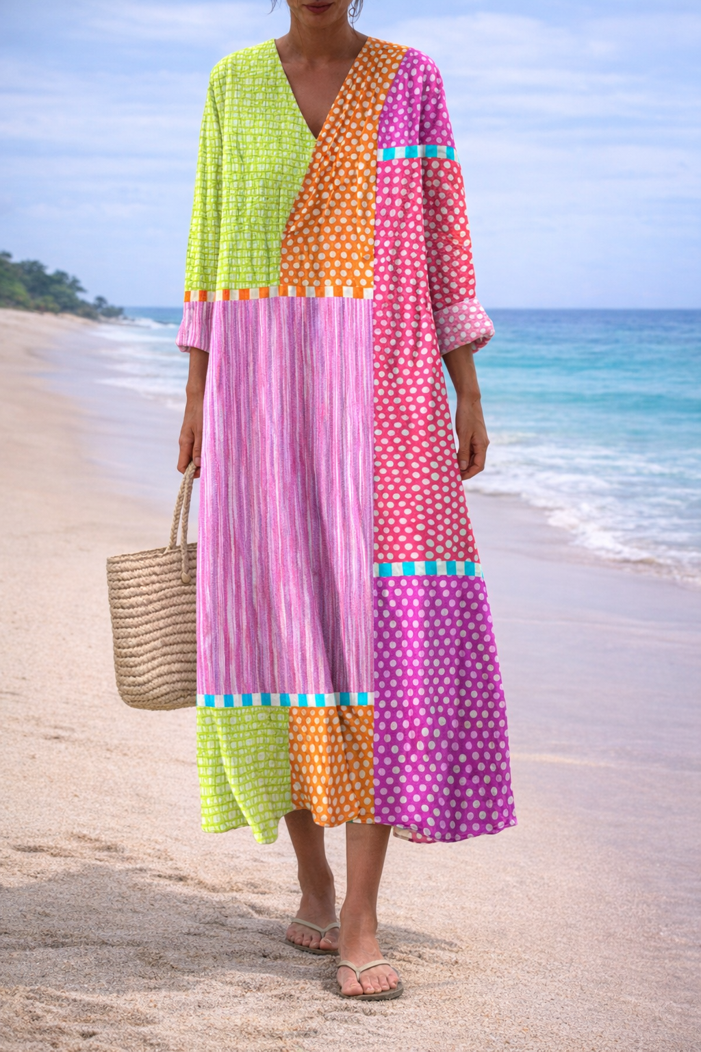 VESTIDO MILA PATCHWORK VIBRANTE