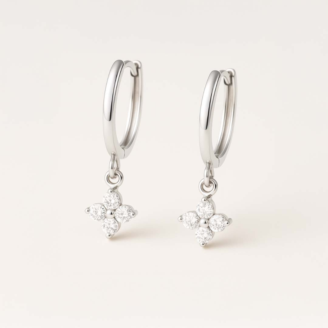 PENDIENTES VALENTINA ROCHE ARO CON CRUZ DE CIRCONITAS