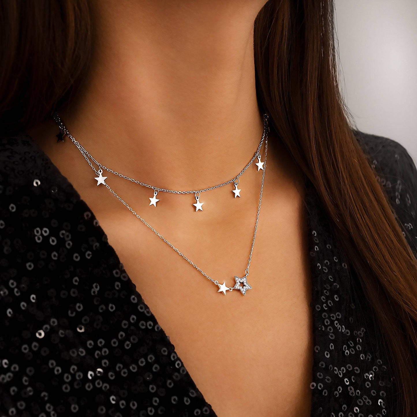 COLLAR VALENTINA ROCHE DORADO CON ESTRELLAS