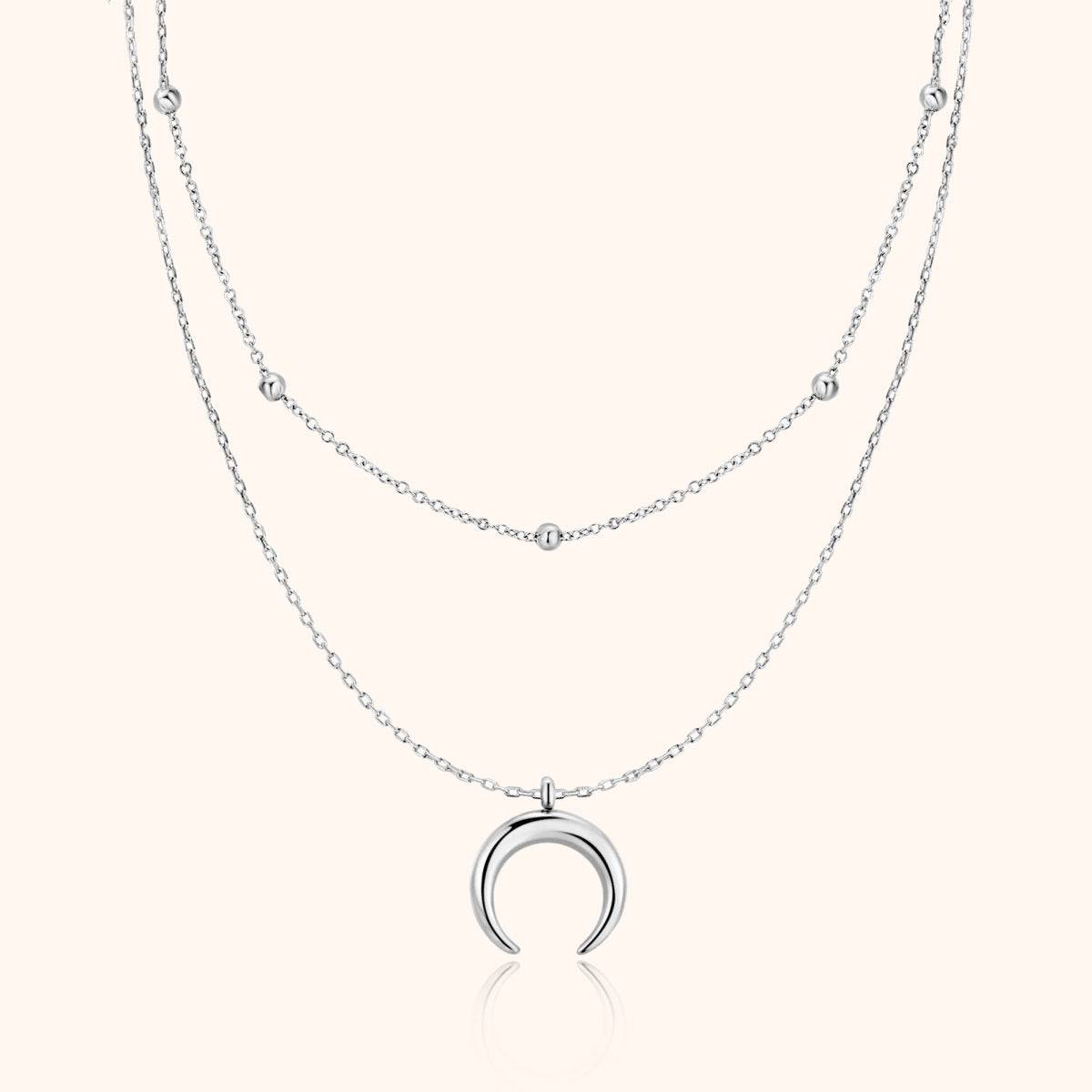 COLLAR VALENTINA ROCHE DORADO DOBLE CON LUNA