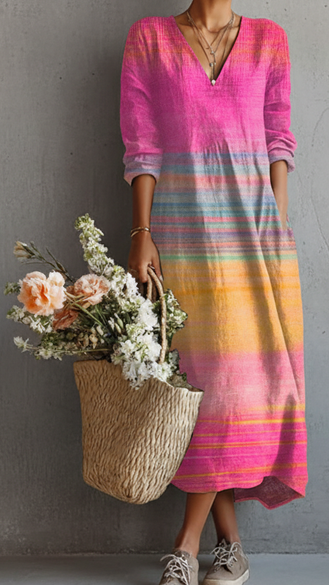 VESTIDO SUNSET STRIPES