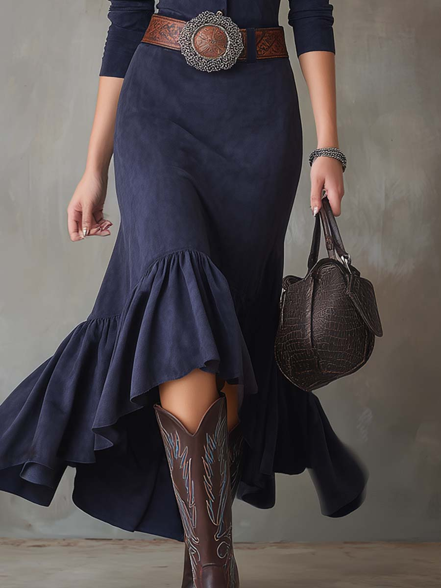 VESTIDO MONTEREY INDIGO MIDI