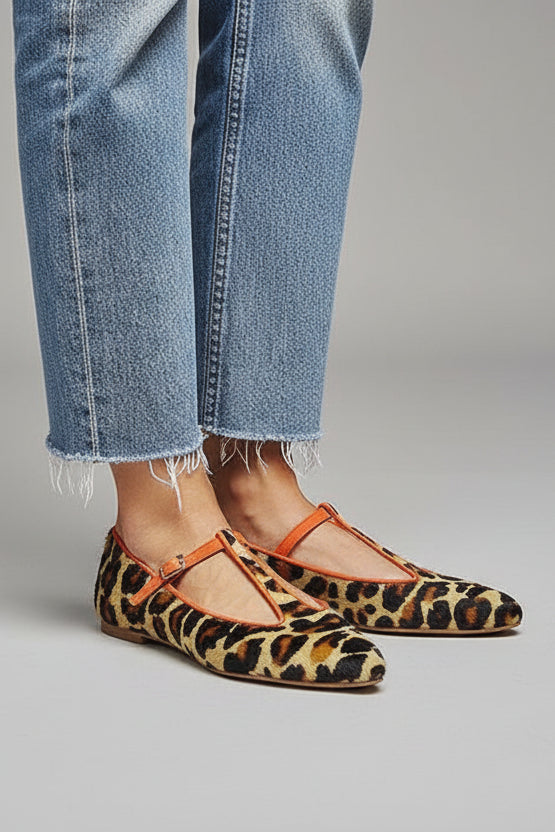 BAILARINAS LEOPARDO CON CORREA