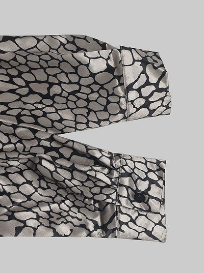 BLUSA ESTAMPADA EFECTO SERPIENTE ELEGANTE PARA MUJER