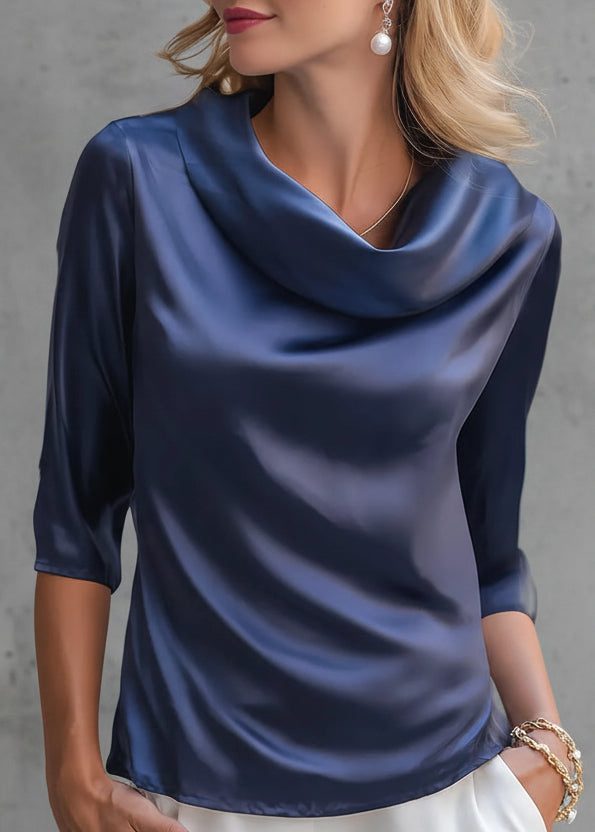 BLUSA VALENTINA ROCHE AZURA DRAPÉ