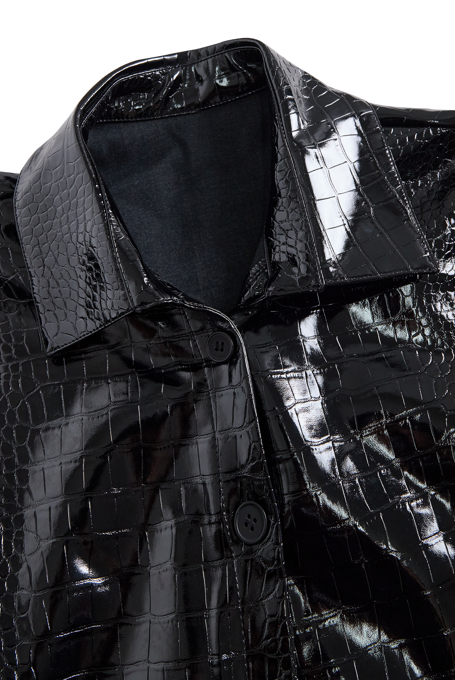 CAMISA VALENTINA ROCHE EFECTO CUERO ELEGANTE