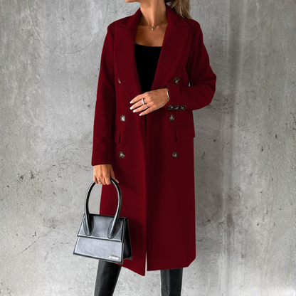 ABRIGO LARGO CLÁSICO DE MUJER