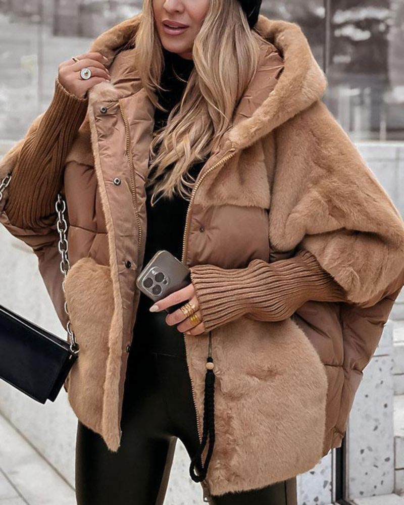 CHAQUETA ACOLCHADA EFECTO BORREGUITO