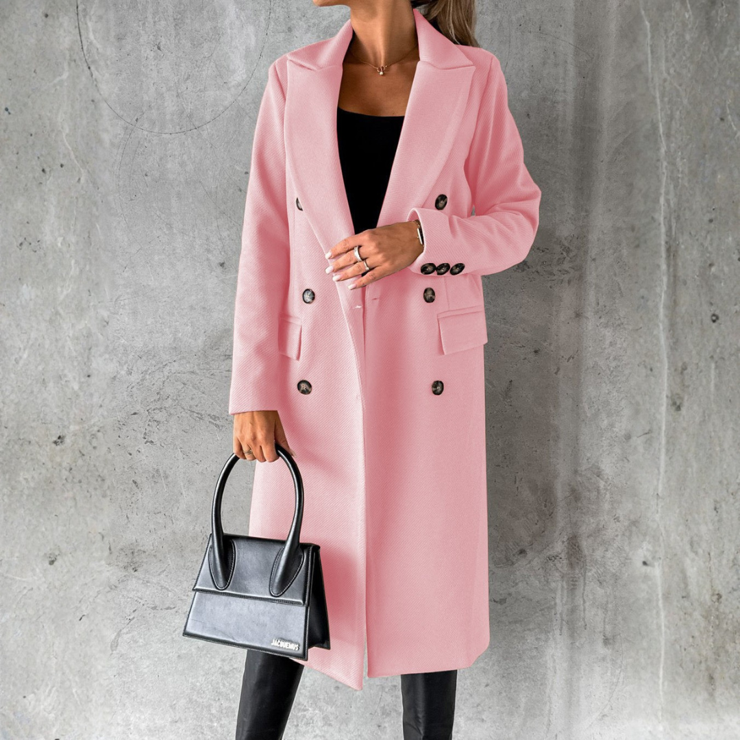 ABRIGO LARGO CLÁSICO DE MUJER