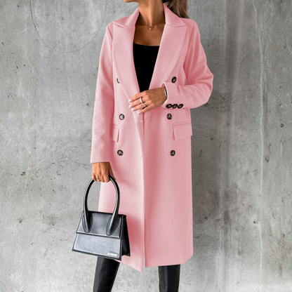 ABRIGO LARGO CLÁSICO DE MUJER