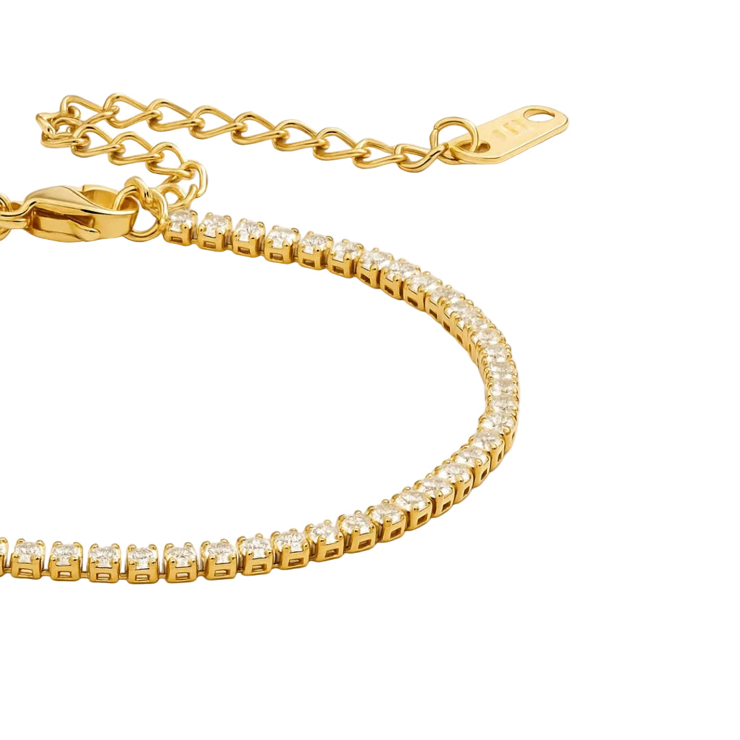 PULSERA VALENTINA ROCHE DORADA TENIS CON CIRCONITAS