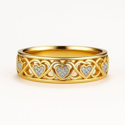 ANILLO VALENTINA ROCHE CORAZONES CON CIRCONITAS