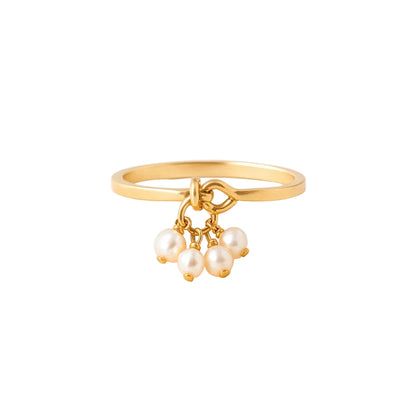 ANILLO VALENTINA ROCHE ARO CON PERLAS COLGANTES