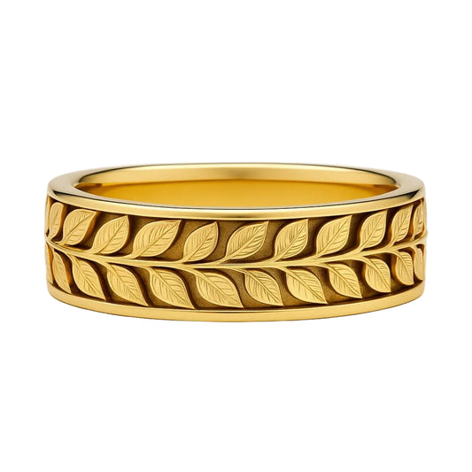 ANILLO VALENTINA ROCHE HOJAS DORADAS