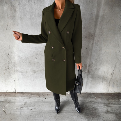 ABRIGO LARGO CLÁSICO DE MUJER