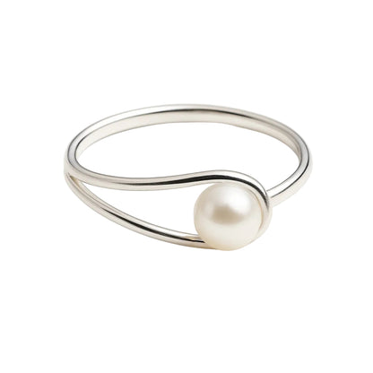 ANILLO VALENTINA ROCHE PERLA ENVOLVENTE PLATEADO