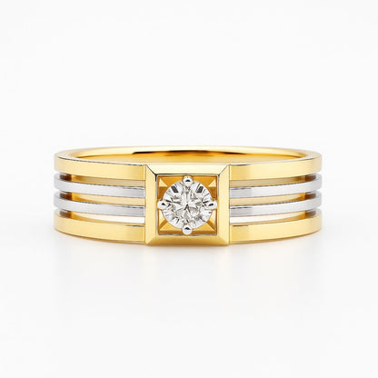 ANILLO VALENTINA ROCHE GEOMÉTRICO CON CIRCONITA