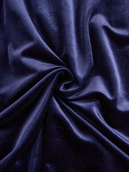 VESTIDO MIDI DE TERCIOPELO AZUL MARINO ELEGANTE