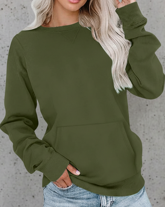 SUDADERA BÁSICA DE MANGA LARGA