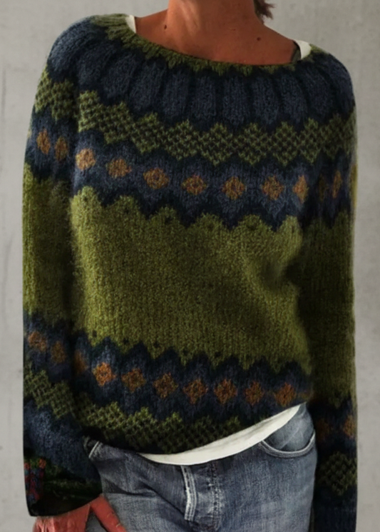 JERSEY DE PUNTO CON ESTAMPADO GEOMÉTRICO PARA MUJER