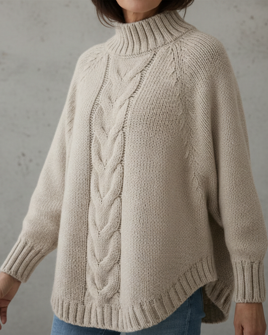 JERSEY DE PUNTO GRUESO CON CUELLO ALTO