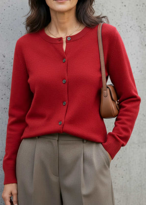 CÁRDIGAN DE PUNTO FINO CON BOTONES