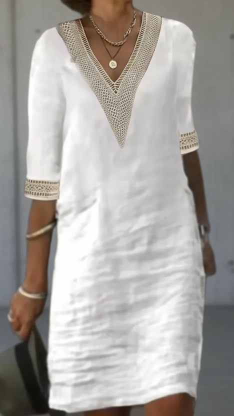 VESTIDO VALENTINA ROCHE LINEN NOMADE