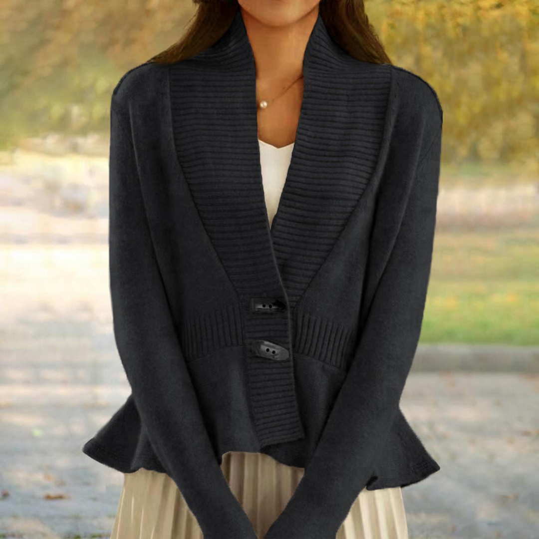 CÁRDIGAN DE PUNTO CON SOLAPA