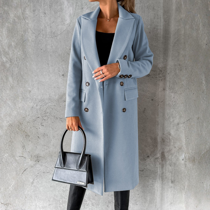 ABRIGO LARGO CLÁSICO DE MUJER