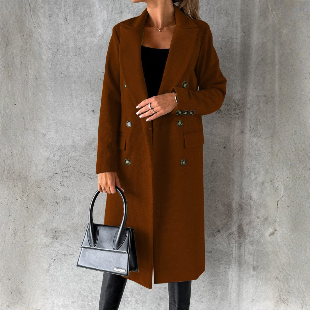 ABRIGO LARGO CLÁSICO DE MUJER