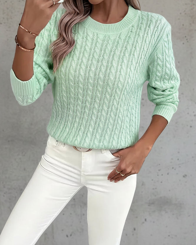 JERSEY DE PUNTO SUAVE CON CUELLO REDONDO