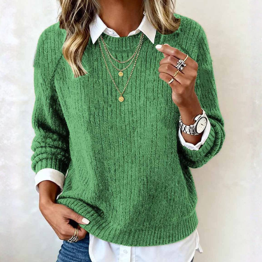 JERSEY DE PUNTO LIGERO CON CUELLO REDONDO