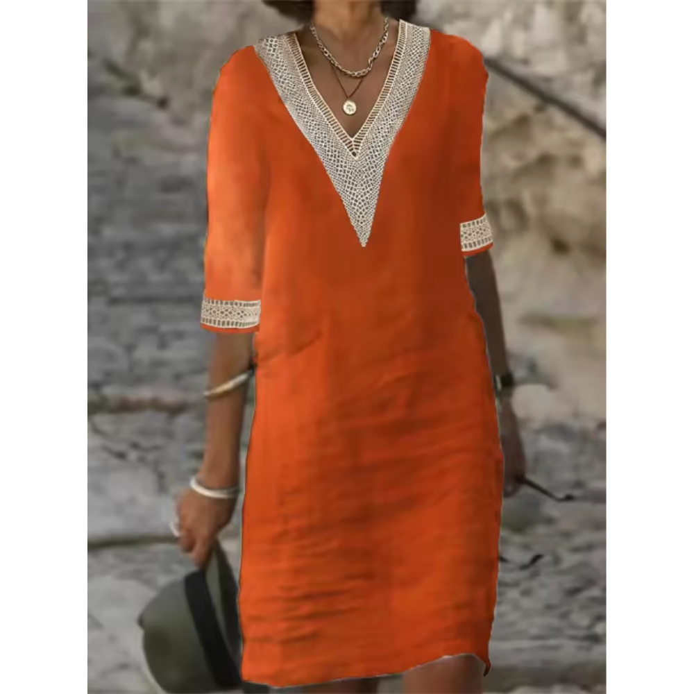 VESTIDO VALENTINA ROCHE LINEN NOMADE
