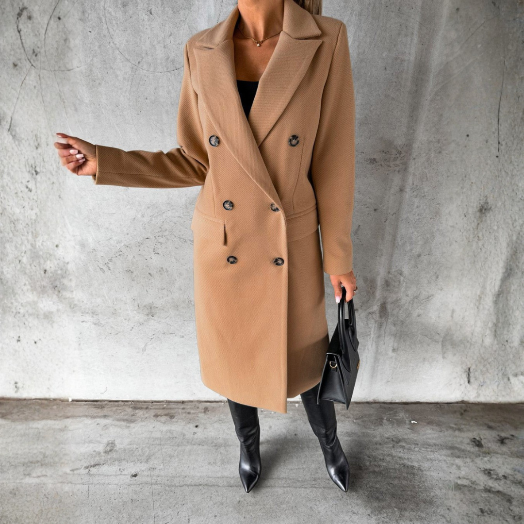 ABRIGO LARGO CLÁSICO DE MUJER