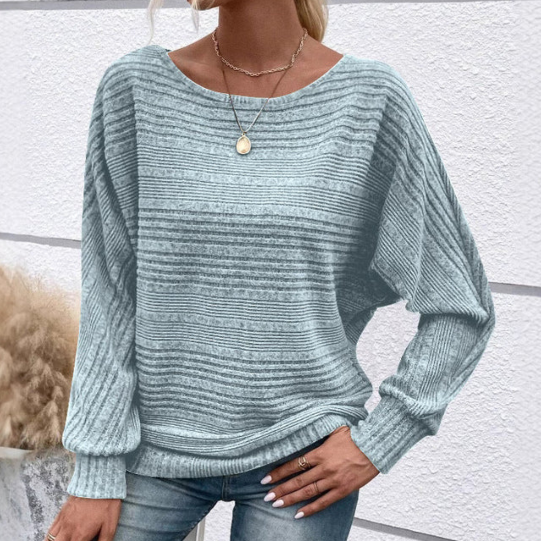 JERSEY DE PUNTO FINO CON TEXTURA Y MANGA LARGA