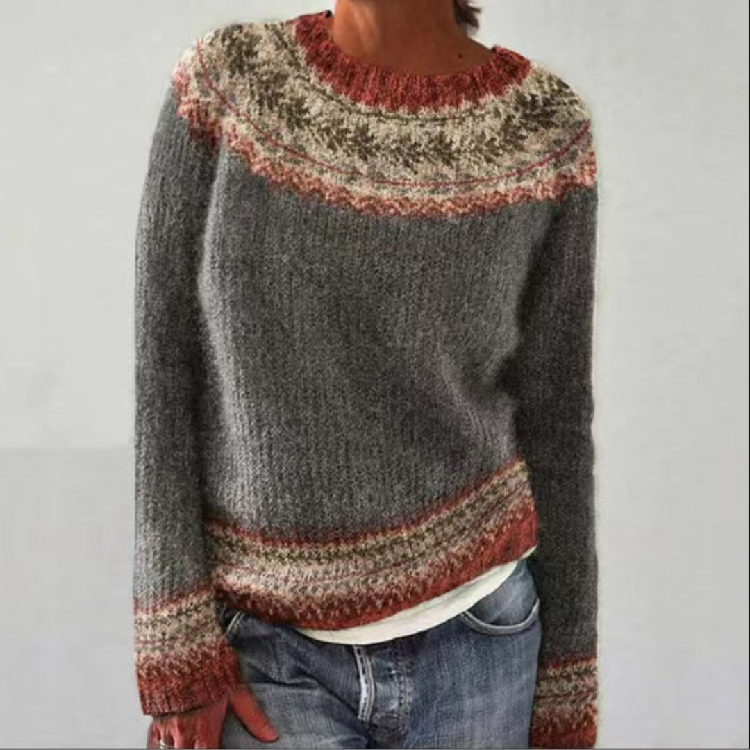 JERSEY DE PUNTO CON ESTAMPADO GEOMÉTRICO PARA MUJER