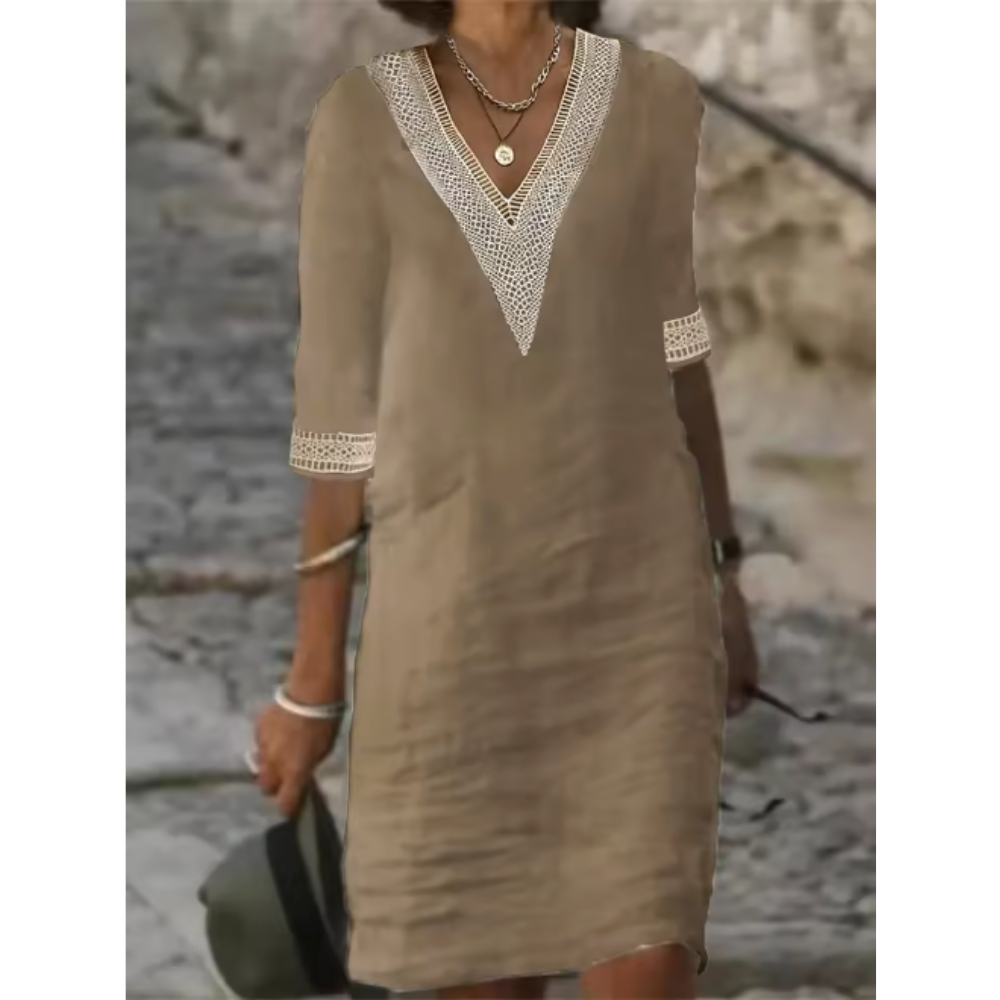 VESTIDO VALENTINA ROCHE LINEN NOMADE