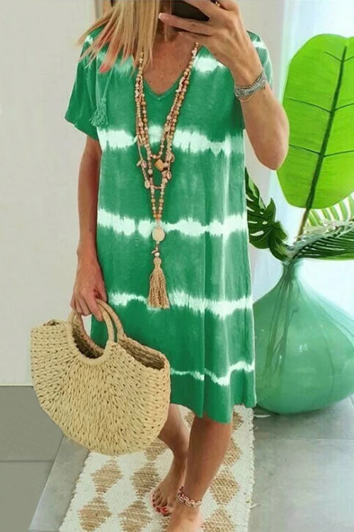 VESTIDO BOHO TIE-DYE DE VERANO · LIGERO, CHIC Y ATEMPORAL