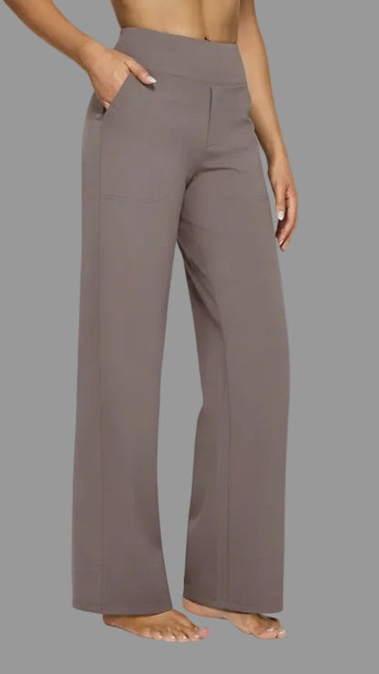 MARGOT - PANTALÓN RECTO DE CINTURA ALTA CON TEJIDO STRETCH