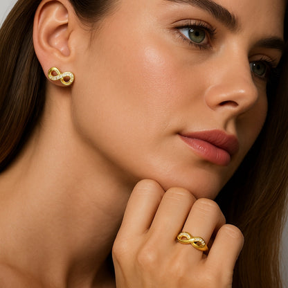 PENDIENTES VALENTINA ROCHE INFINITO CON CIRCONITAS