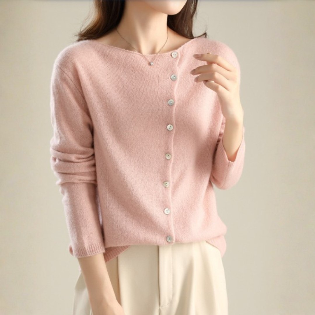 CÁRDIGAN DE PUNTO FINO CON BOTONES