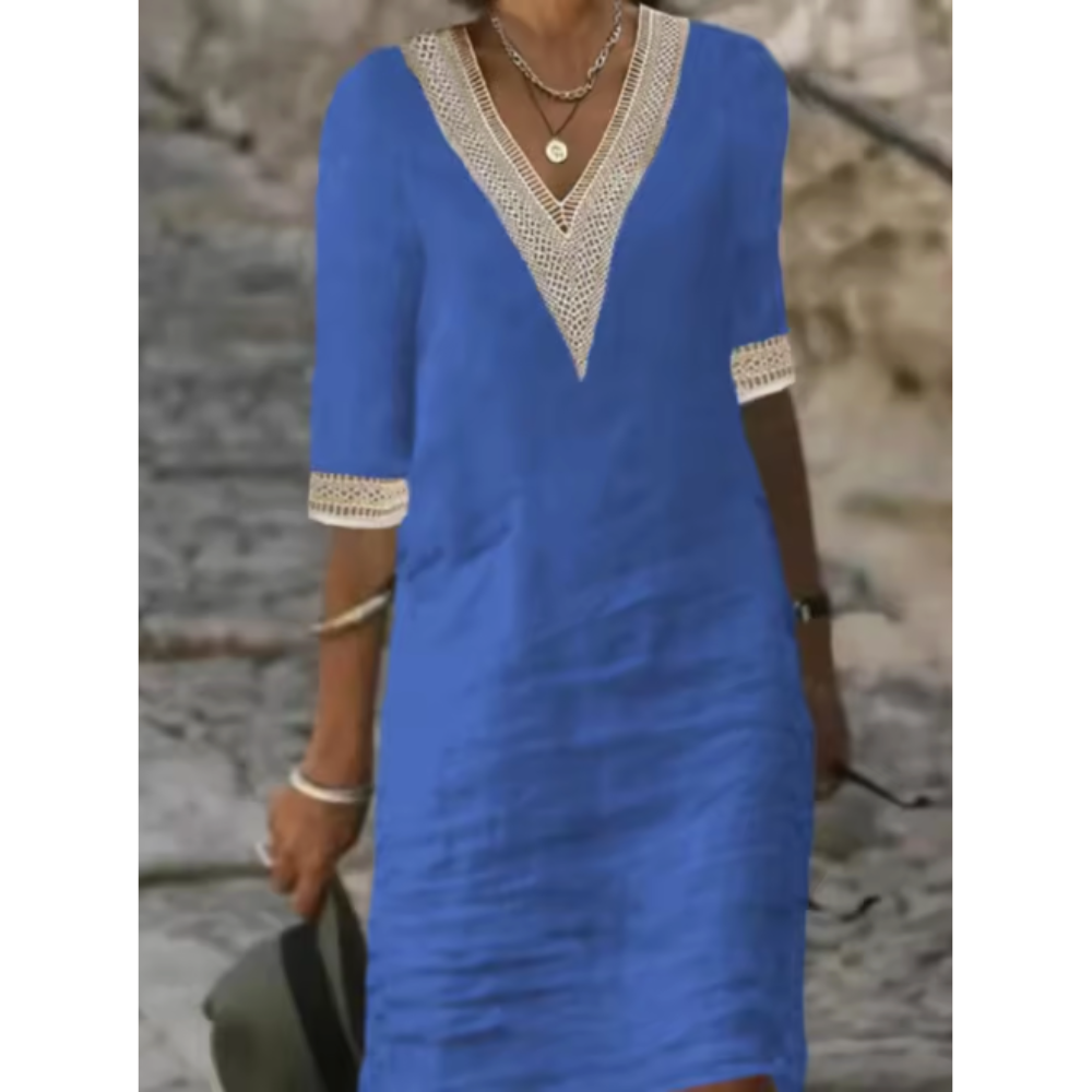 VESTIDO VALENTINA ROCHE LINEN NOMADE