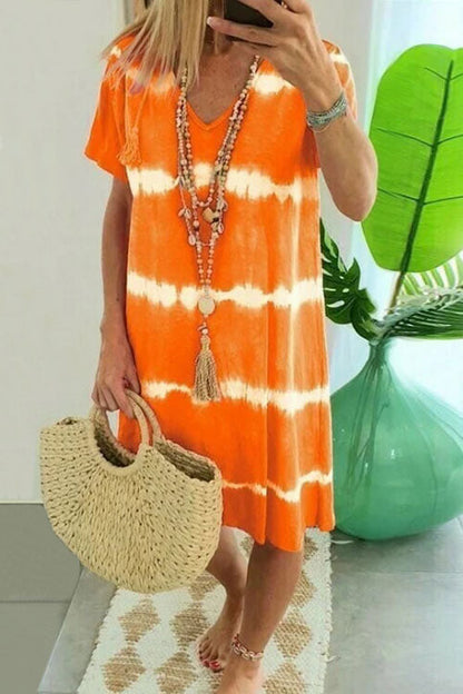 VESTIDO BOHO TIE-DYE DE VERANO · LIGERO, CHIC Y ATEMPORAL