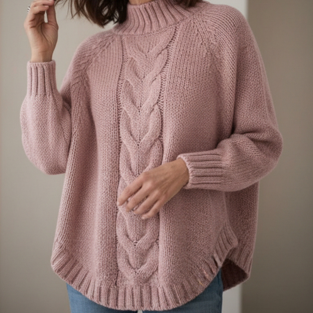 JERSEY DE PUNTO GRUESO CON CUELLO ALTO