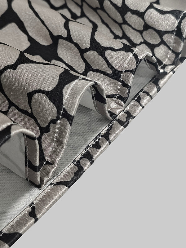 BLUSA ESTAMPADA EFECTO SERPIENTE ELEGANTE PARA MUJER